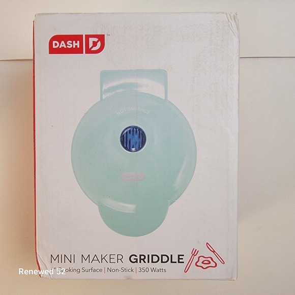 Dash Maker Mini Round Electric Griddle Blue for Individual Pancakes New - Picture 12 of 16